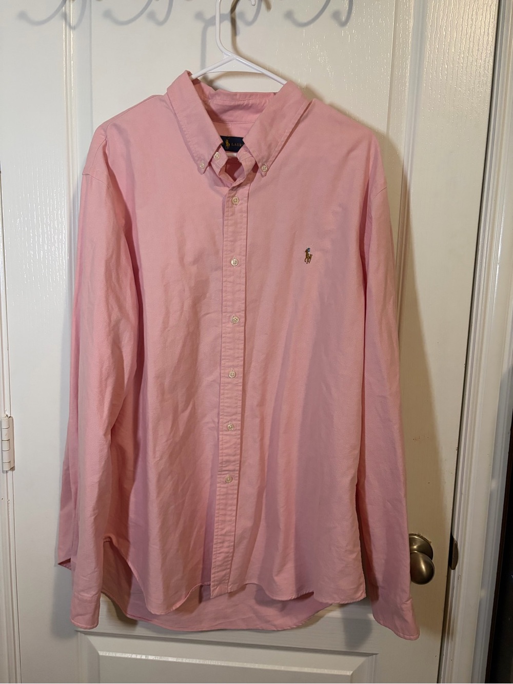 Ralph Lauren Men’s Light Pink Button-Down Shirt